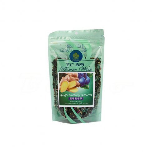 Vásároljon Szálas zöld tea gyömbérrel és áfonya gyümölccsel 100g terméket - 919 Ft-ért