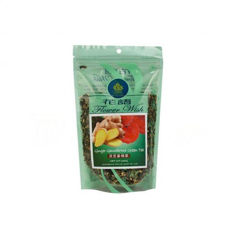 Vásároljon Szálas zöld tea gyömbérrel és ganoderma gombával 100g terméket - 1.040 Ft-ért