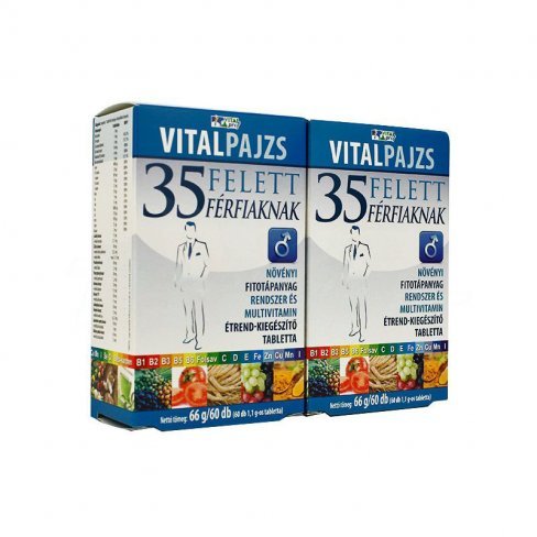 Vásároljon Vitalpajzs 35 felett férfiaknak növényi fitotápanyag rendszer és multivitamin tabletta 60db+60db terméket - 5.257 Ft-ért