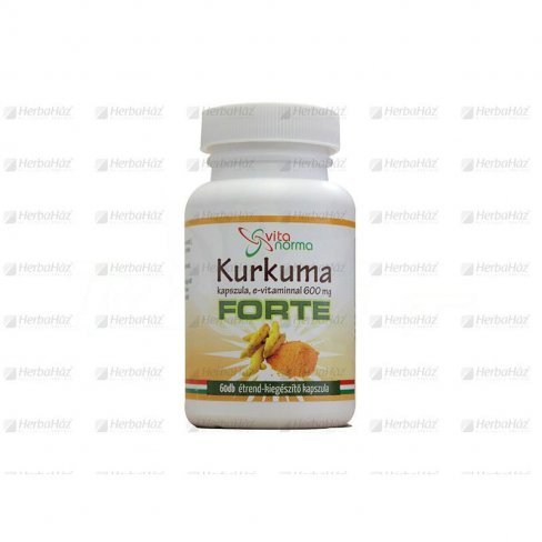Vásároljon Vitanorma kurkuma forte kapszula 600mg e-vitaminnal 60db terméket - 2.530 Ft-ért