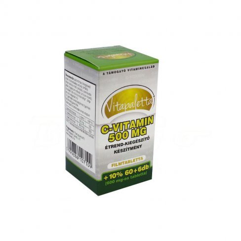 Vásároljon Vitapaletta c-vitamin 500 mg étrend-kiegészítő készítmény 66db terméket - 2.155 Ft-ért