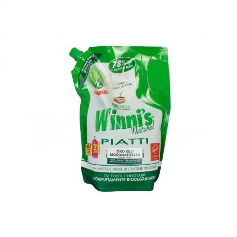 Vásároljon Winnis öko mosogatógél konc. lime-alma virág utántöltő 1000ml terméket - 1.338 Ft-ért
