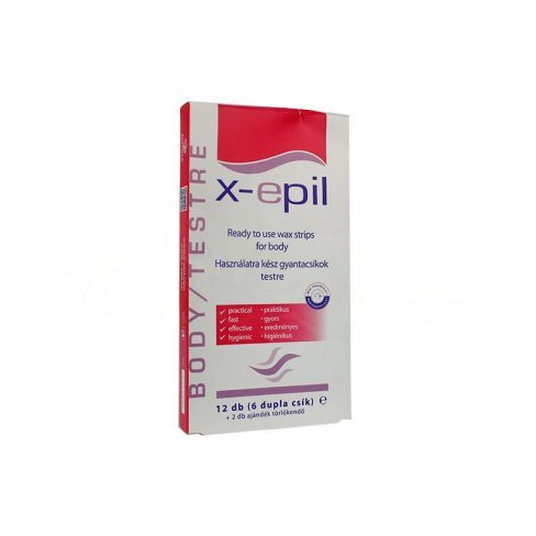 Vásároljon X-epil hideg szőrtelenítő gyantacsík 12db terméket - 990 Ft-ért