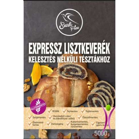 Vásároljon Szafi free termékcsalád expressz lisztkeverék kelesztés nélküli tésztákhoz 5000g (gluténmentes, tejmentes, tojásmentes, szójamentes, vegán) terméket - 10.350 Ft-ért