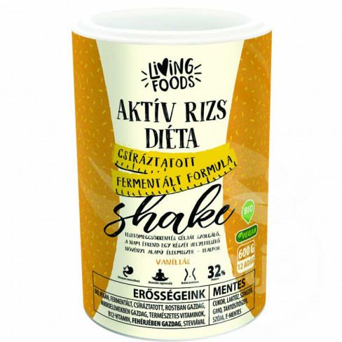 BIO LIVING FOODS AKTÍV RIZS DIÉTA SHAKE VANÍLIÁS 600G