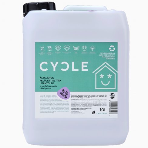 Vásároljon CYCLE újrahasznosított Általános Felülettisztító utántöltő 10 liter terméket - 12.878 Ft-ért