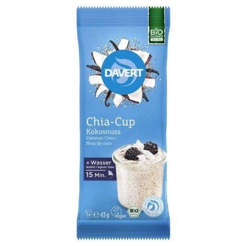 Vásároljon Davert bio desszert kókusz-chia mag puding 50g terméket - 954 Ft-ért