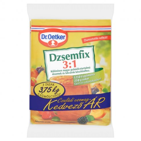 Vásároljon Dr.Oetker dzsemfix 3:1 családi csomag 3db 75 g terméket - 705 Ft-ért