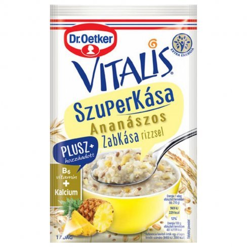 Vásároljon Dr.oetker vitalis szuperkása ananászos zabkása rizzsel 60 g terméket - 271 Ft-ért