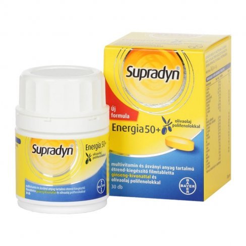 Vásároljon Supradyn energia 50+ filmtabletta 30db terméket - 3.948 Ft-ért