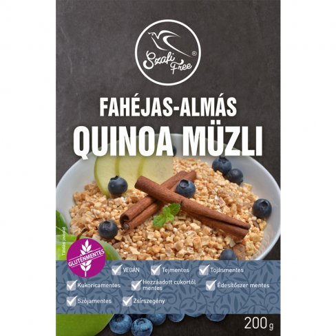 Vásároljon Szafi free termékcsalád fahéjas-almás quinoa müzli (gluténmentes, tejmentes, szójamentes) 200g terméket - 1.008 Ft-ért