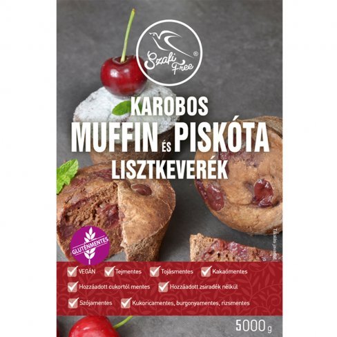 Vásároljon Szafi free termékcsalád karobos muffin és piskóta lisztkeverék 5000g (gluténmentes, tejmentes, tojásmentes, maglisztmentes, zsírszegény, vegán) terméket - 8.534 Ft-ért