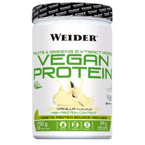 Vásároljon WEIDER VEGAN PROTEIN FEHÉRJE VANÍLIA 750g terméket - 9.490 Ft-ért