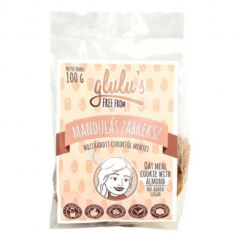 Vásároljon Glulu freefrom cukormentes mandulás zabkeksz 100g terméket - 602 Ft-ért