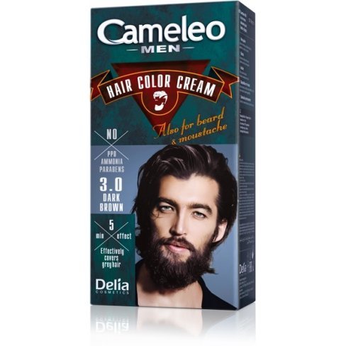 Vásároljon Cameleo férfi haj bajusz szakáll színező krém 3.0 sötétbarna 60 ml terméket - 1.652 Ft-ért
