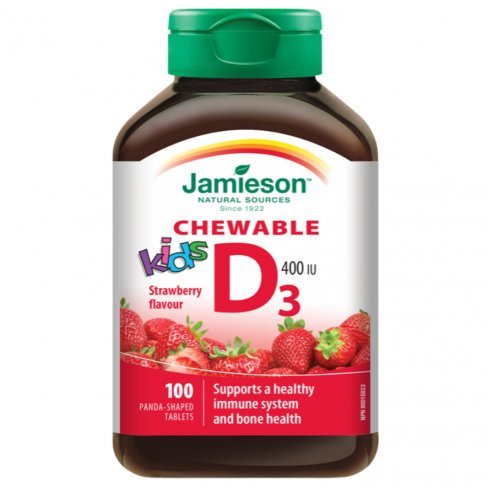 Vásároljon Jamieson d3-vitamin eper ízű rágótabletta gyerekeknek 100db terméket - 2.777 Ft-ért