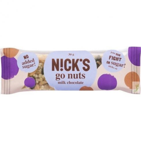 Vásároljon Nicks go nuts tejcsokis magvas szelet 30 g terméket - 377 Ft-ért
