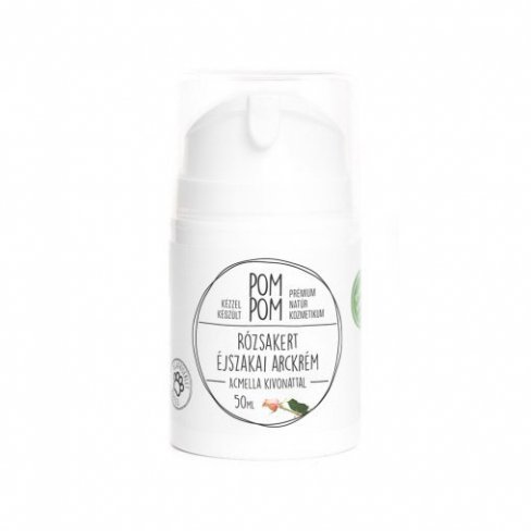 Vásároljon Pom pom rózsakert éjszakai arckrém rózsa virágvízzel 50 ml terméket - 4.524 Ft-ért