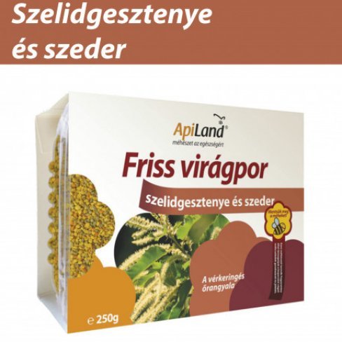 Vásároljon Apiland nyers bio szelidgesztenye és szeder virágpor 250 g terméket - 4.104 Ft-ért