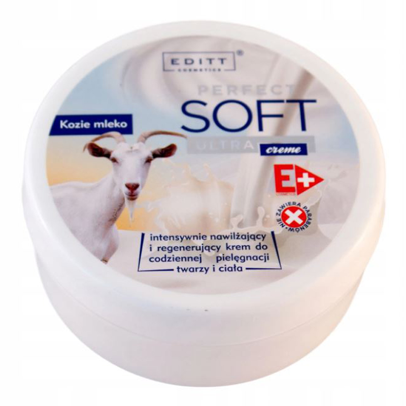 EDITT COSMETICS SOFT TEST ÉS ARCKRÉM KECSKETEJ KIVONATTAL 150g Fehér